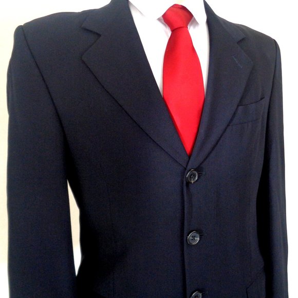 FENDI MEN NAVY BLUE SPORTS JACKET SIZE 37 R - Picture 5 of 12